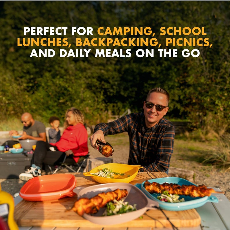 UCO 4-Piece Camping, Backpacking, Outdoor Kitchen Gear Mess Kit with Bowl, Plate and 3-in-1 Spork Utensil Set - Image 5